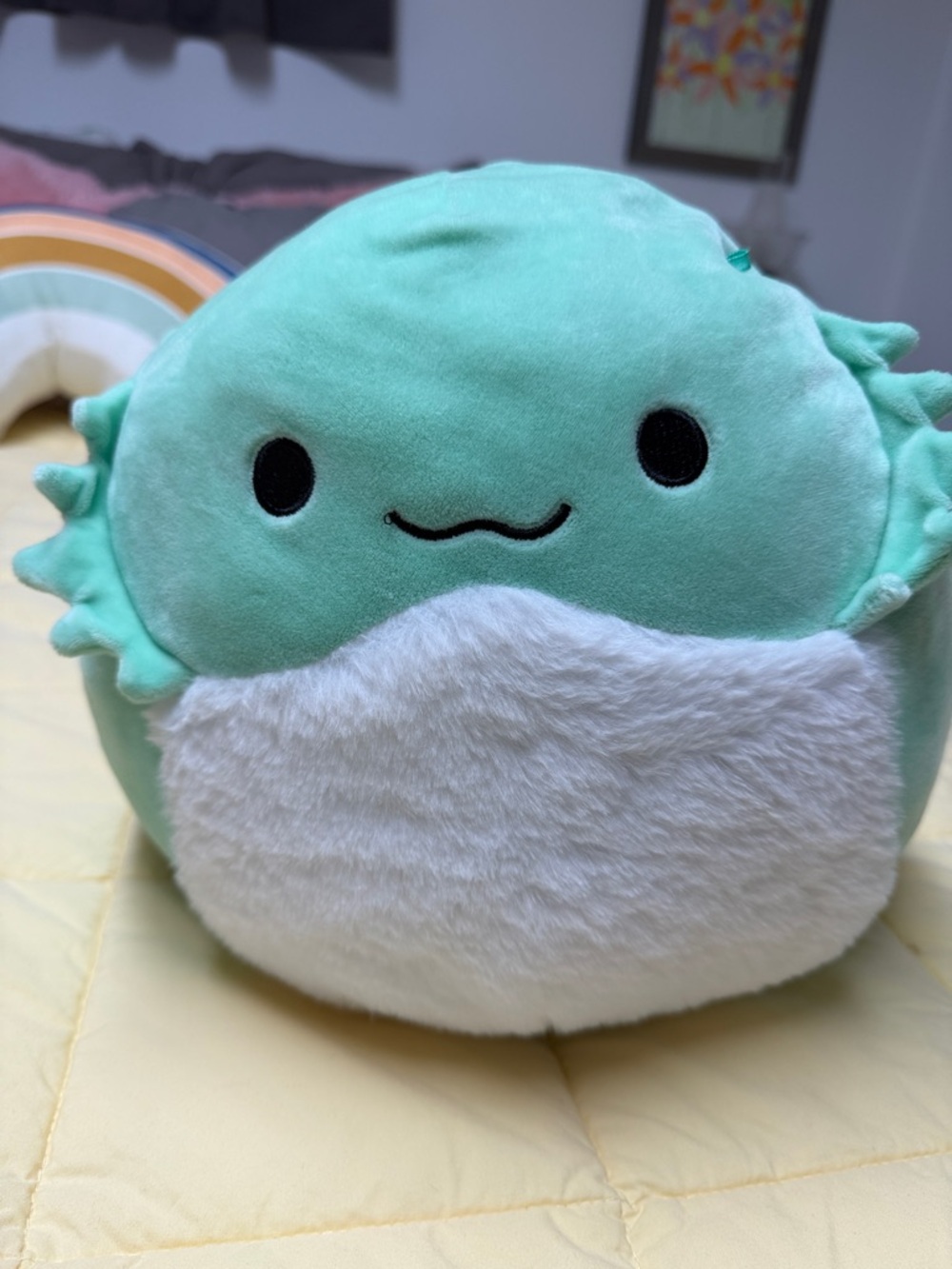 Mint Green Plush Sea Creature Pillow
